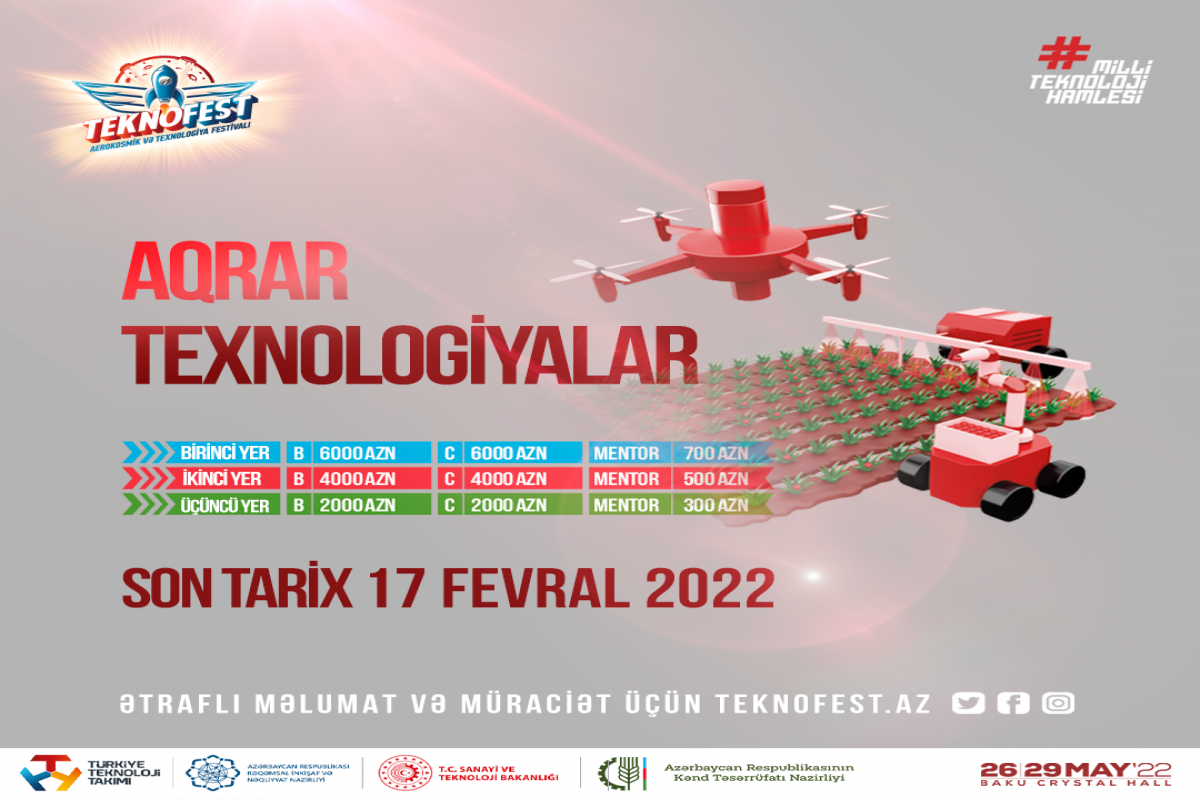 TEKNOFEST çərçivəsində keçiriləcək müsabiqəyə qeydiyyat aparılır