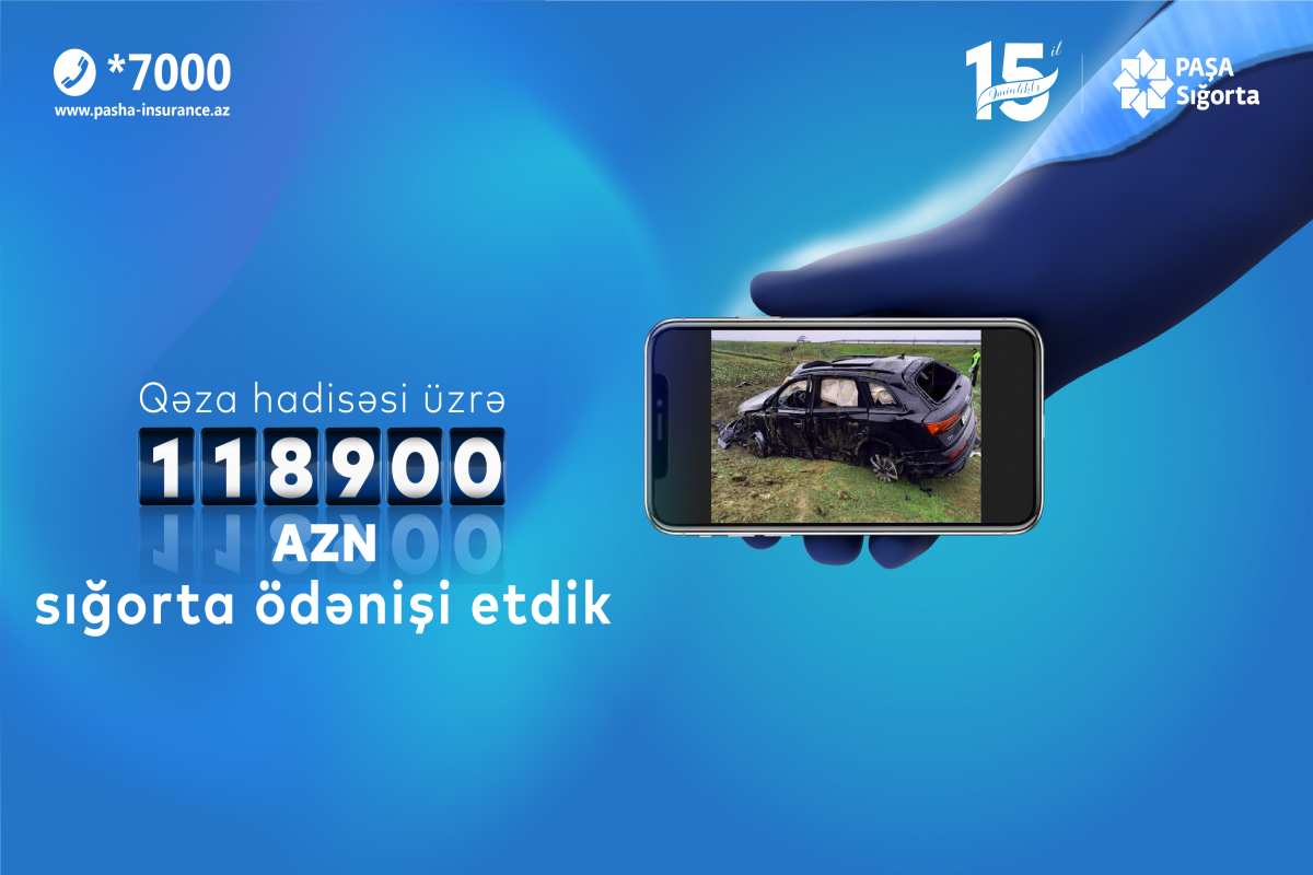 "PAŞA Sığorta" kasko sığortalı müştərisinə 119 min manatadək ödəniş edib