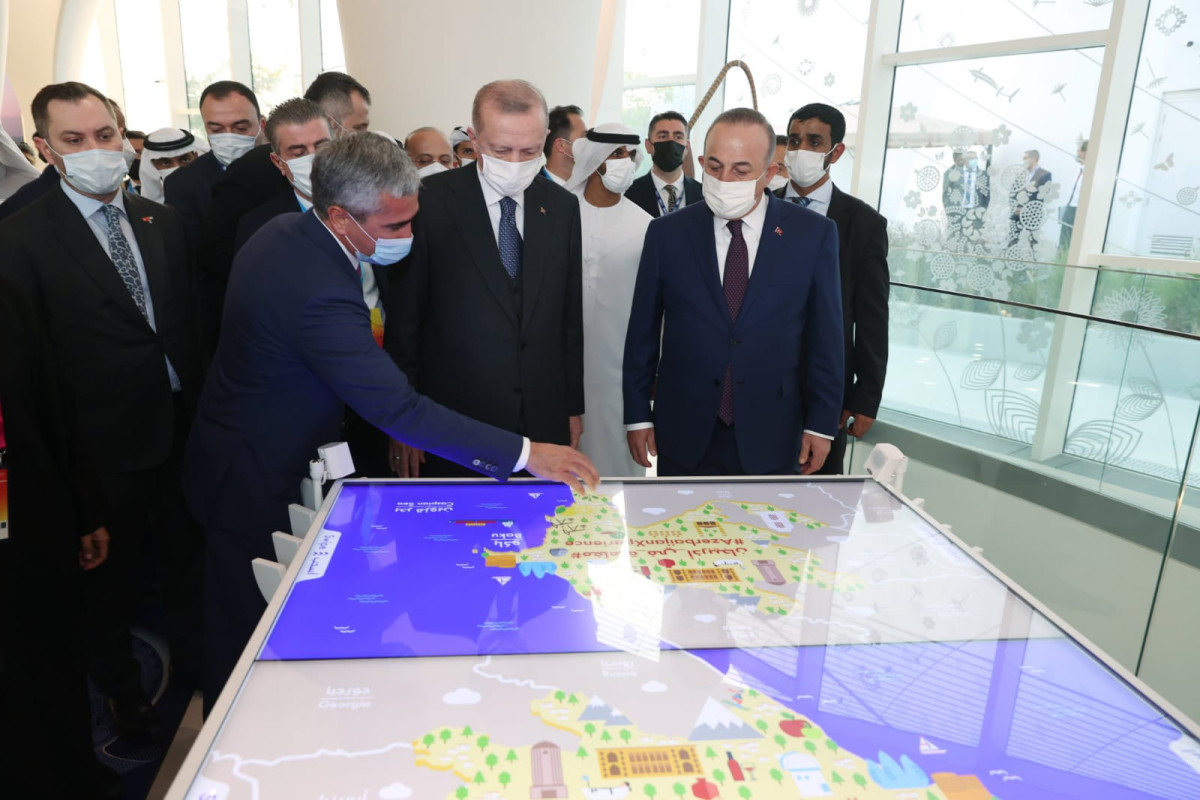 Ərdoğan "Expo-2020 Dubai"də Azərbaycan pavilyonunu ziyarət edib - FOTO 