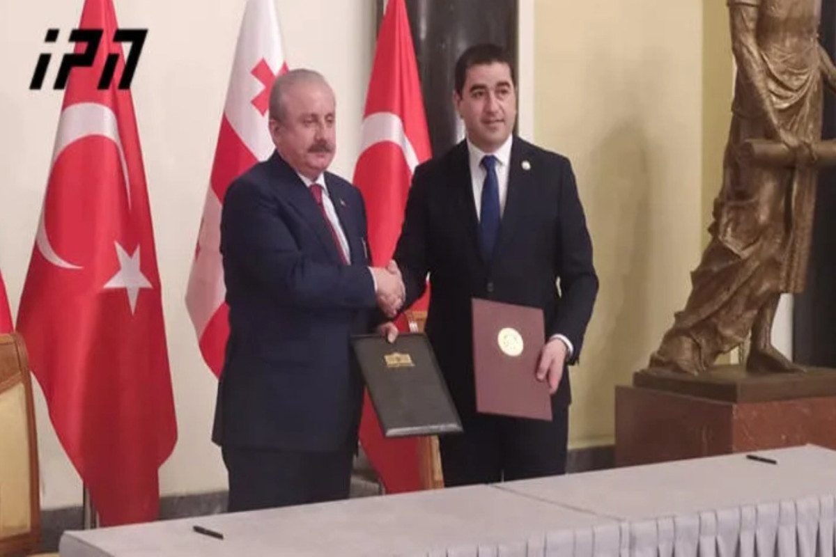 Mustafa Shentop, Speaker of Turkish Parliament and Shalva Papuashvili , Speaker of the Georgian Parliament