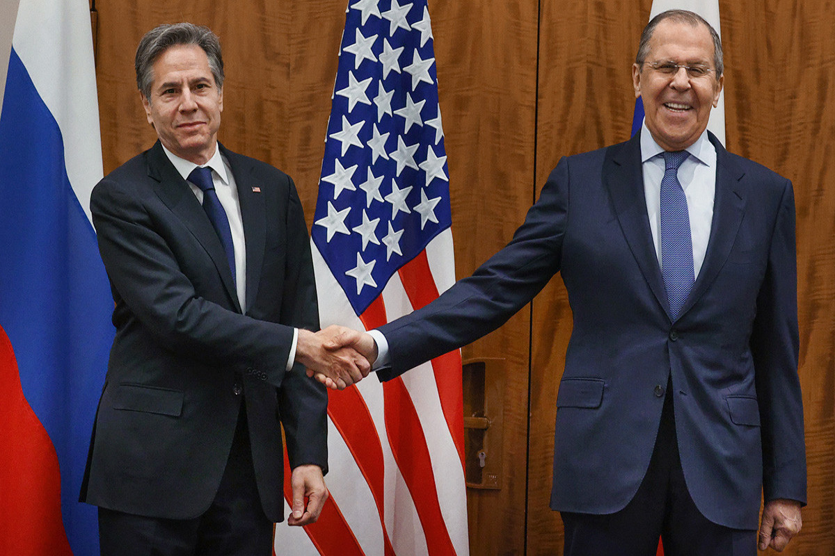 Sergei Lavrov, Foreign Minister of Russia and Antony Blinken, US Secretary of State