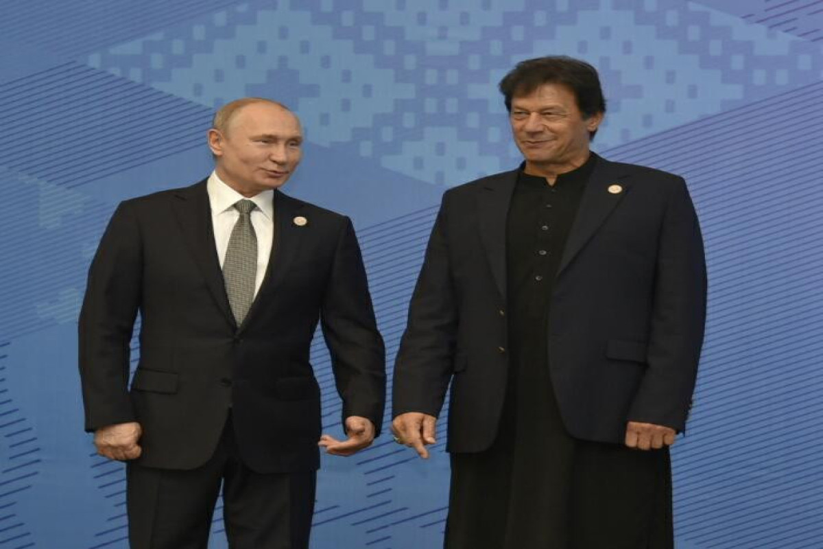 Vladimir Putin, President of Russia and Imran Khan, prime Minister of Pakistan