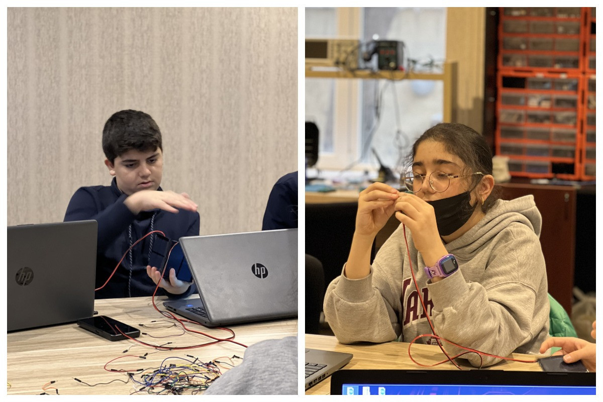 Məktəblilərə elektronika üzrə təlim keçirilir - FOTO 