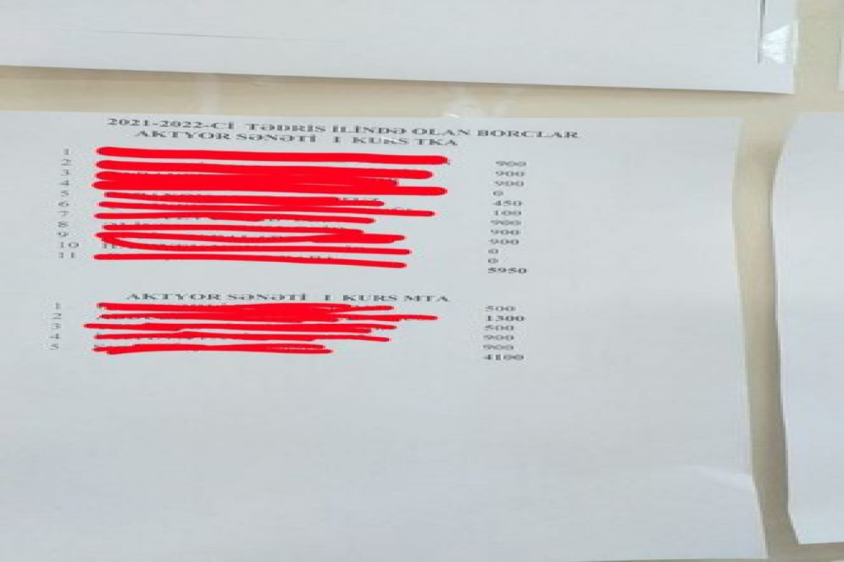 Təhsil haqqını ödəməyən tələbələrin adlarının divara vurulmasına aydınlıq gətirilib