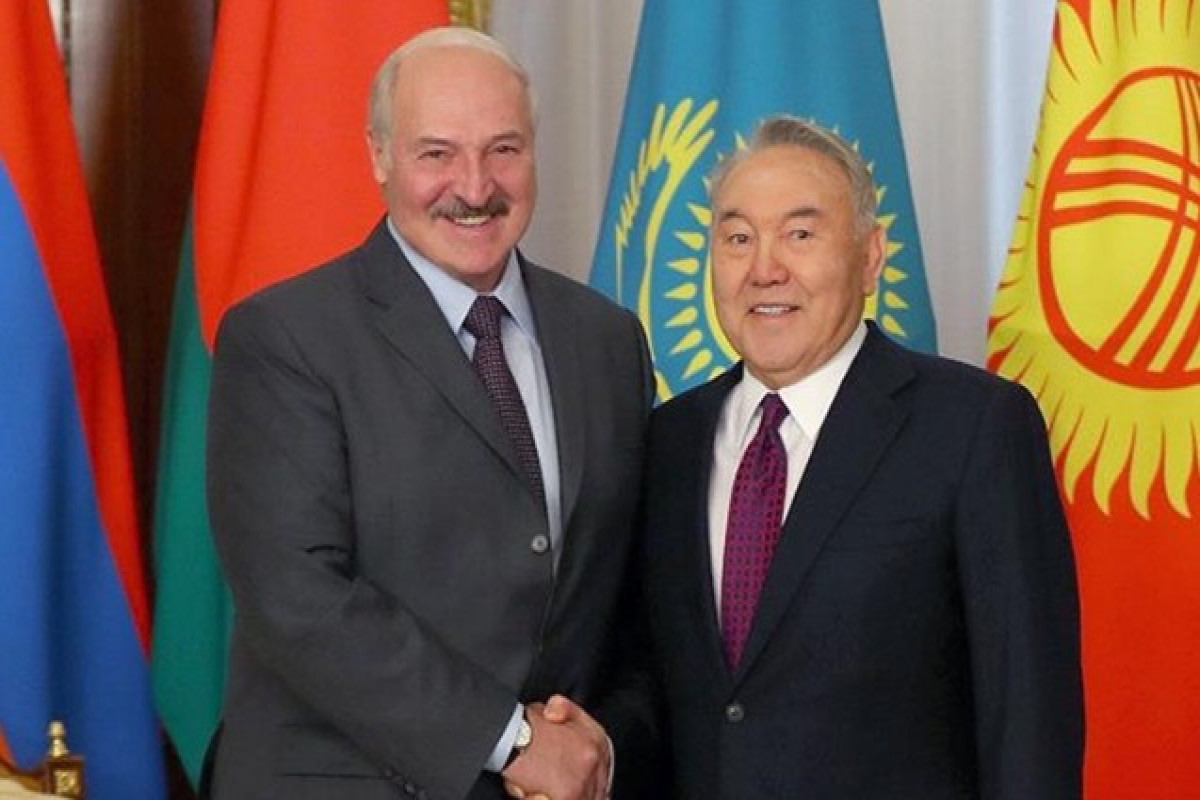 President of Belarus Alexander Lukashenko and the first President of Kazakhstan Nursultan Nazarbayev