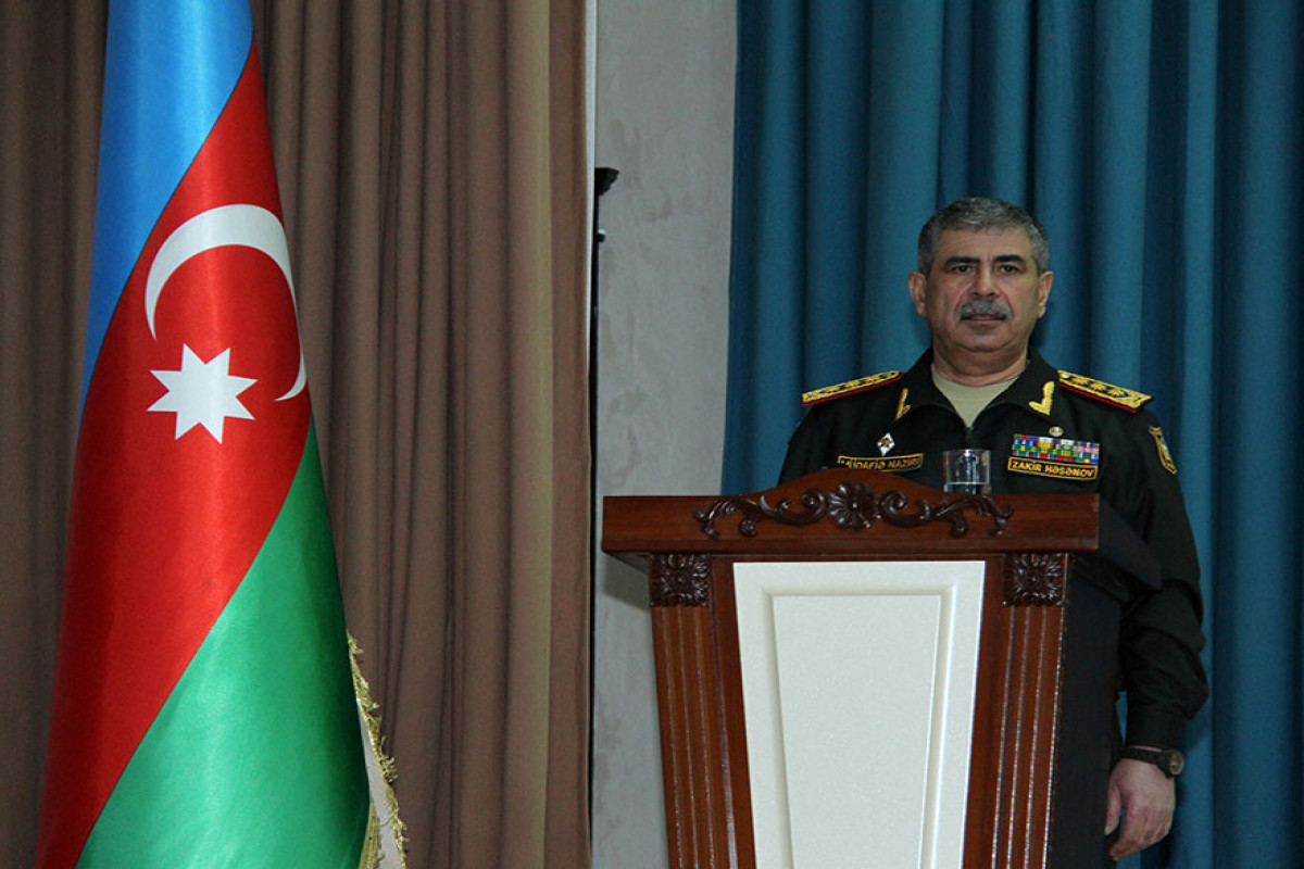 Azerbaijani inister of Defense, Colonel General Zakir Hasanov