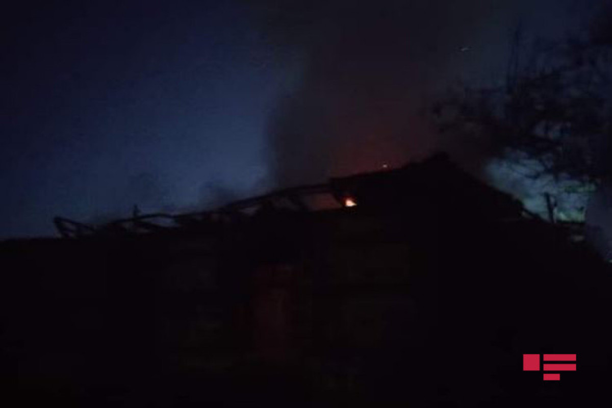 Zaqatalada 5 otaqlı ev yanıb  - FOTO  - VİDEO 