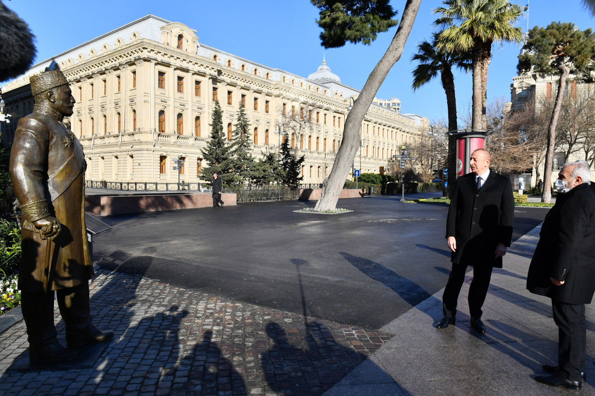 Prezident Hacı Zeynalabdin Tağıyevin abidəsinin açılışında