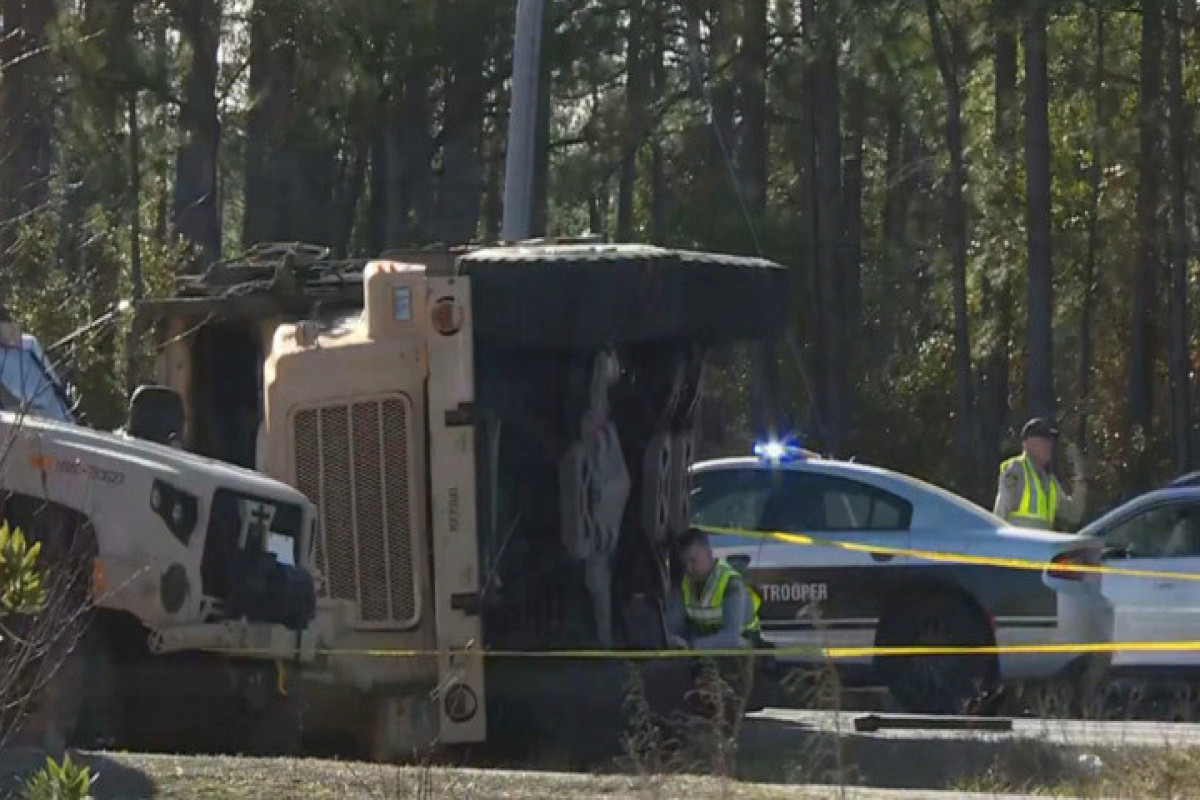 Two U.S. Marines killed, 17 injured in transport truck rollover