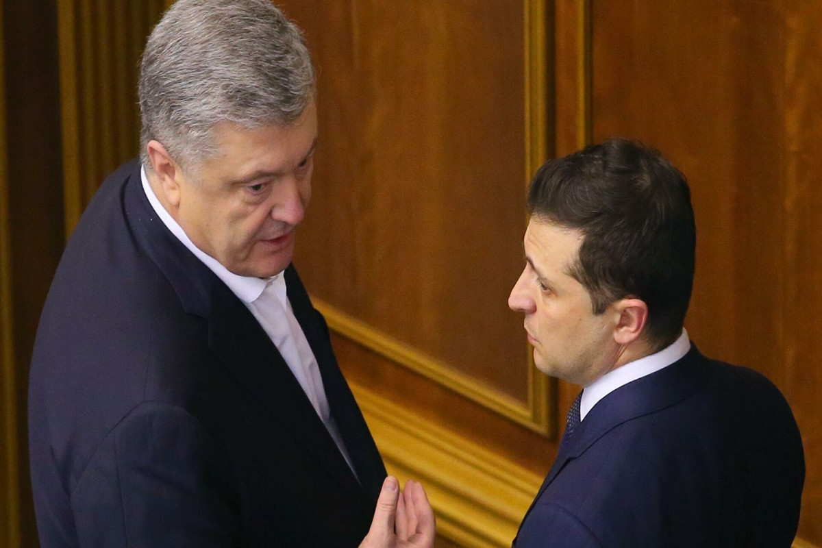 Бывший президент Украины Петр Порошенко и нынешний глава государства Владимир Зеленский
