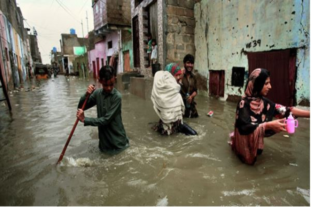 Последствия ливней в Пакистане