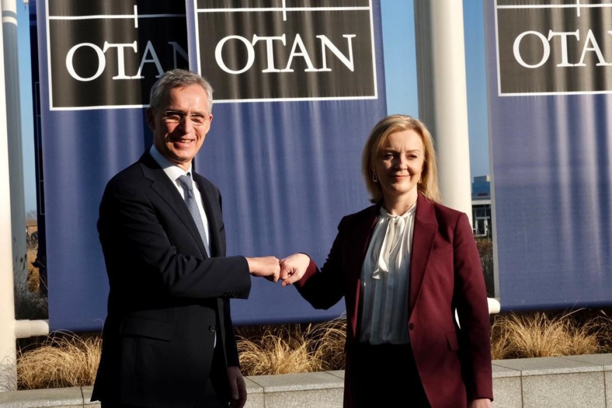 NATO Secretary-General Jens Stoltenberg and UK Foreign Secretary Liz Truss