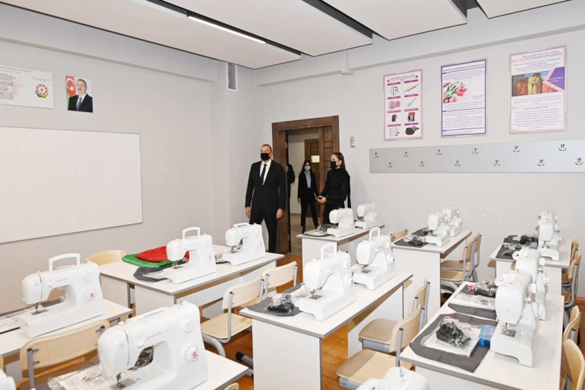 President Ilham Aliyev and First Lady Mehriban Aliyeva attended inauguration of Training and Service Complex in Bina settlement-UPDATED 
