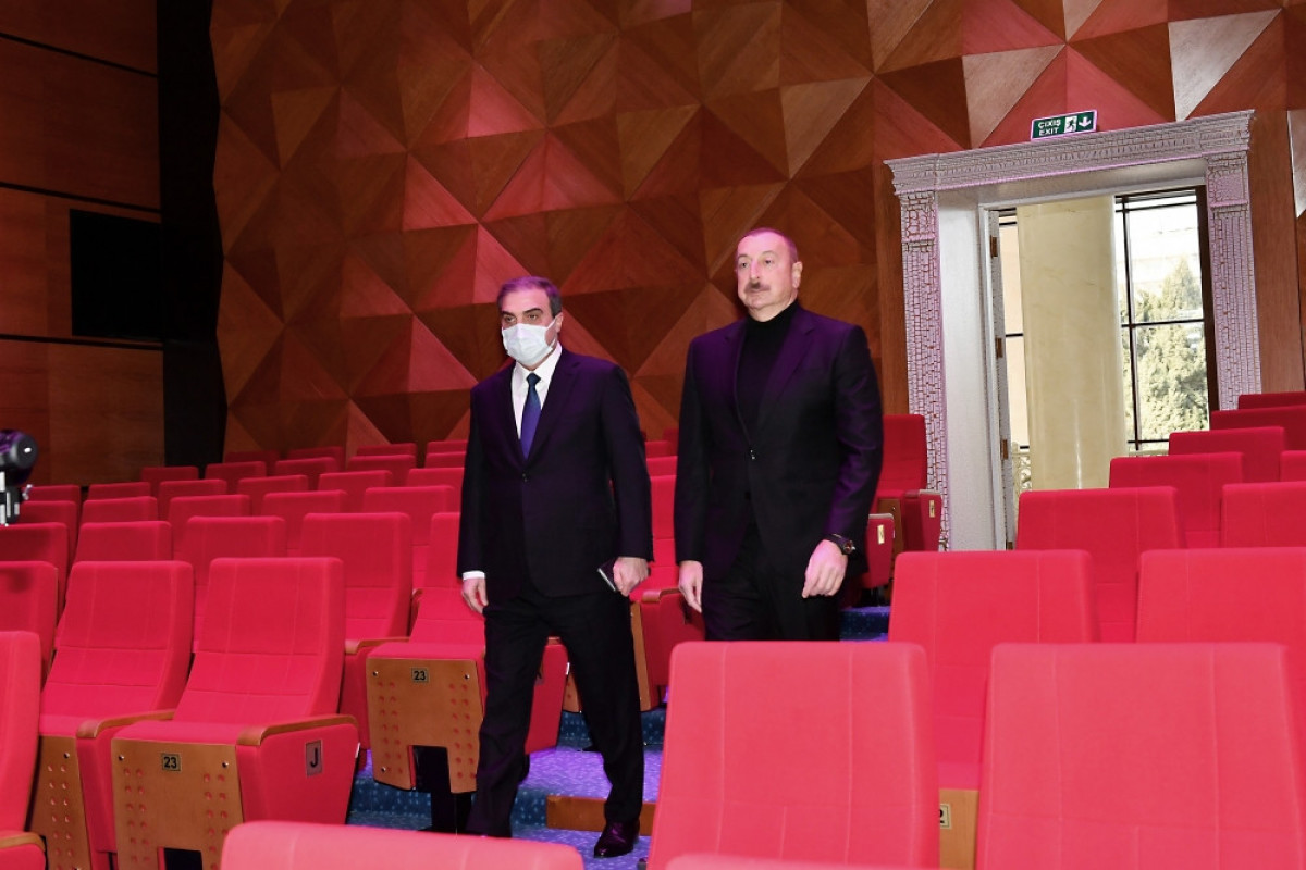Prezident İlham Əliyev Gəncə Dövlət Dram Teatrının yeni binasının açılışında iştirak edib