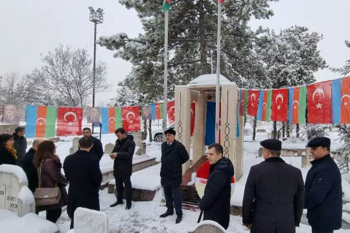 Səfir Rəşad Məmmədov Rəsulzadənin məzarını ziyarət edib - FOTO 