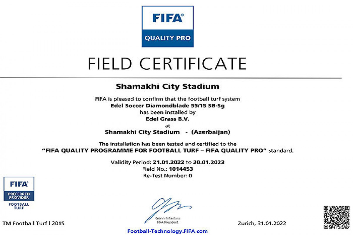 Шамахинский центральный стадион сможет принимать международные игры