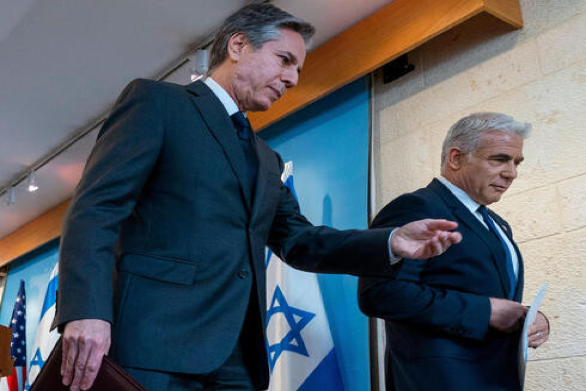 Госсекретарь США Блинкен и премьер-министром Израиля Яиром Лапид