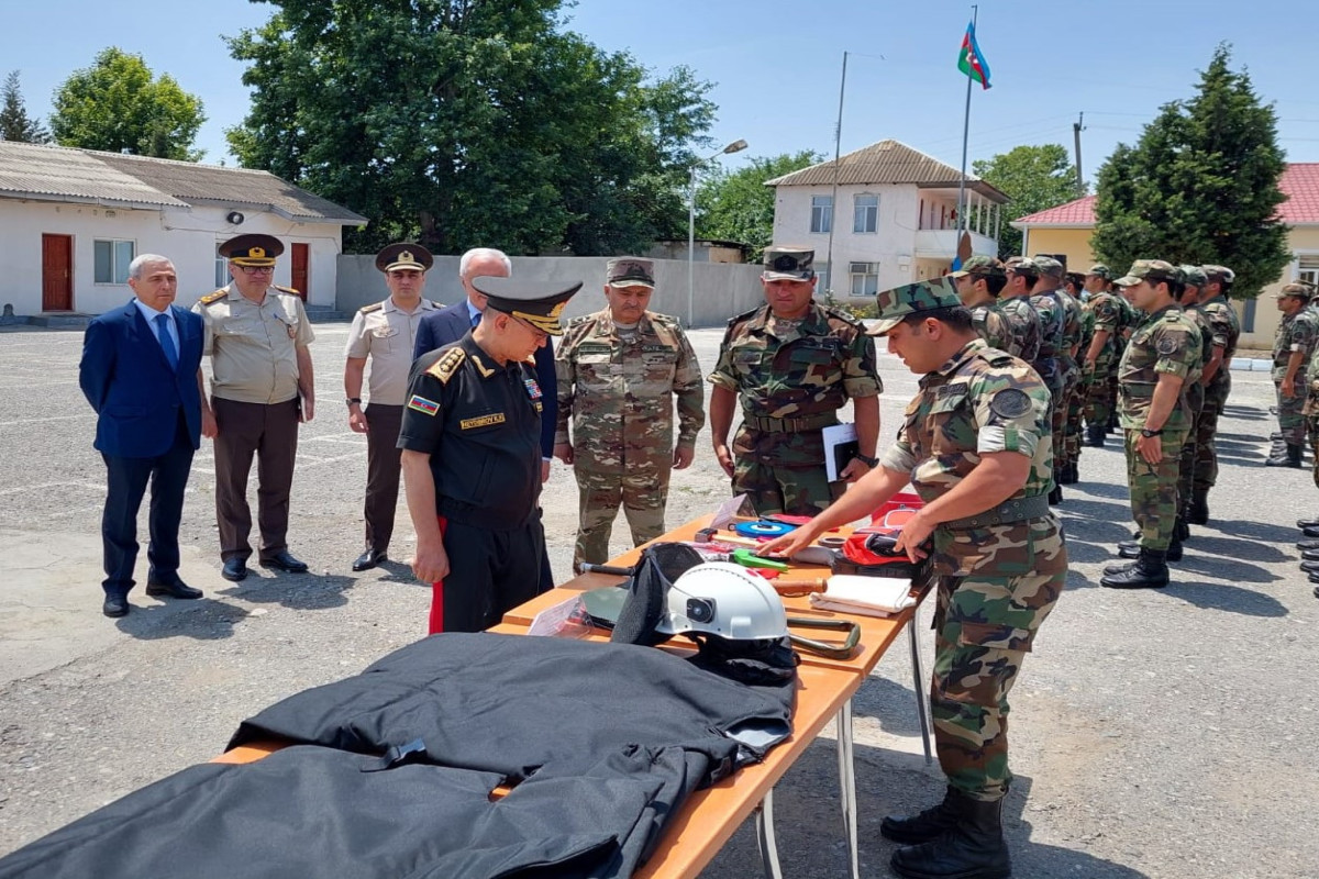 Kəmaləddin Heydərov Bərdədə FHN-in yeni yaradılmış xüsusi təyinatlı alayında olub - FOTO 