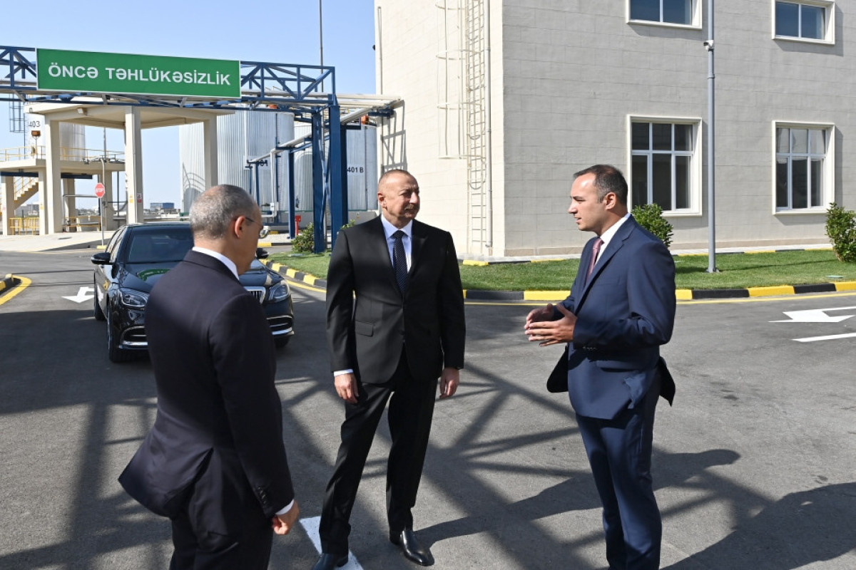 President Ilham Aliyev attended several events in Sumgayit
