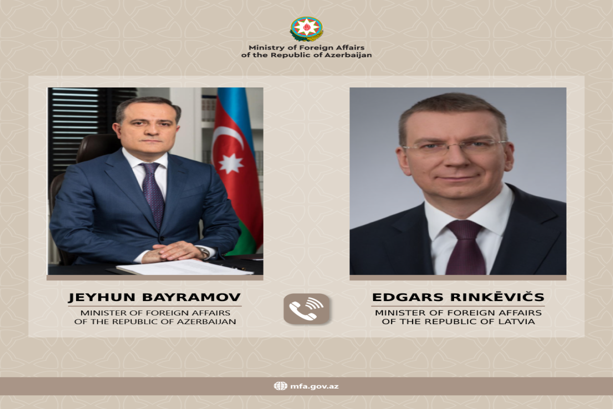 Ceyhun Bayramov Latviya XİN rəhbəri ilə regional vəziyyəti müzakirə edib