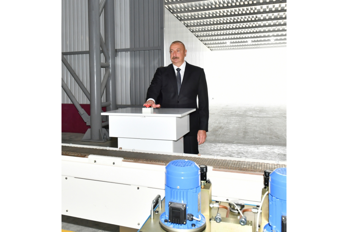 Prezident Sumqayıt Kimya Sənaye Parkında yeni istehsal müəssisələrinin açılışında iştirak edib - YENİLƏNİB 