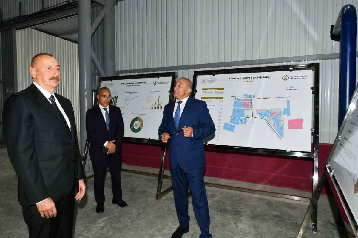 Azerbaijani President attends inauguration of new manufacturing enterprises in Sumgayit Chemical Industrial Park