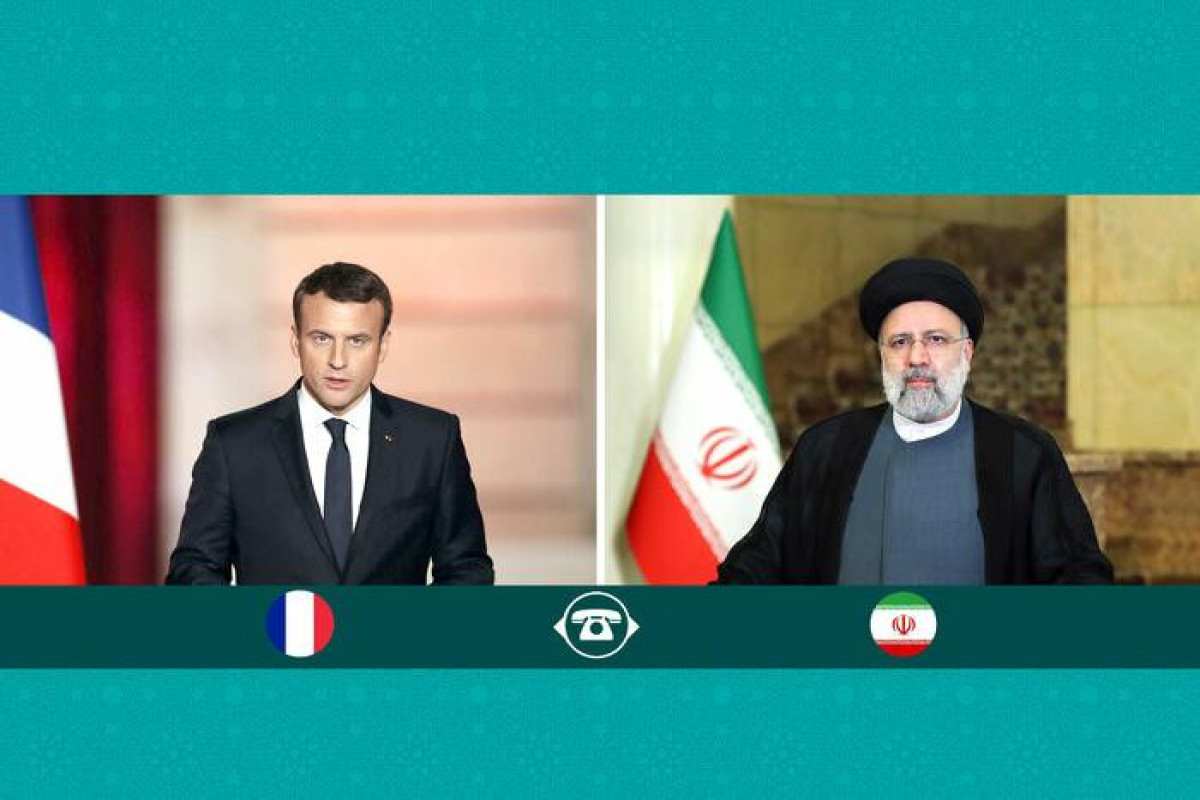Президент Франции Эммануэль Макрон и президент Ирана Сеид Ибрагим Раиси