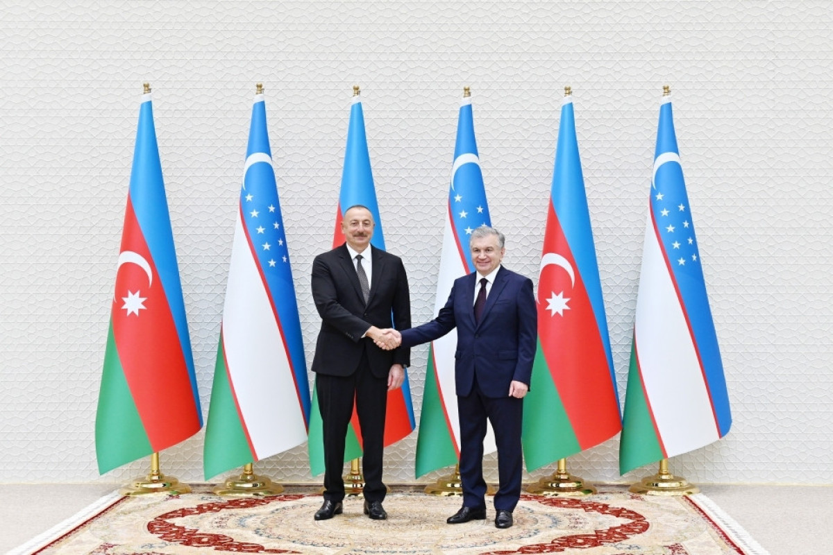Prezident İlham Əliyev və Prezident Şavkat Mirziyoyev
