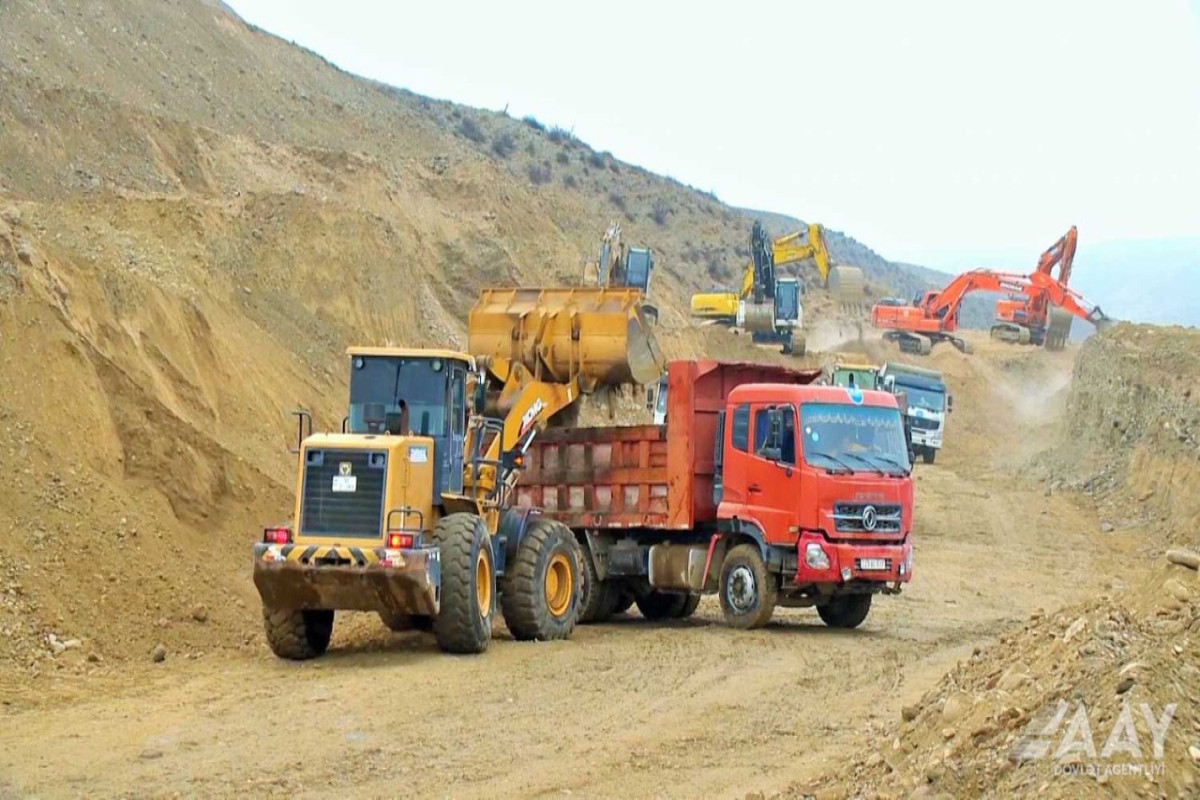 Строительство дороги Талыш-Тапгарагоюнлу-Гашалты продолжается быстрыми темпами-ФОТО 