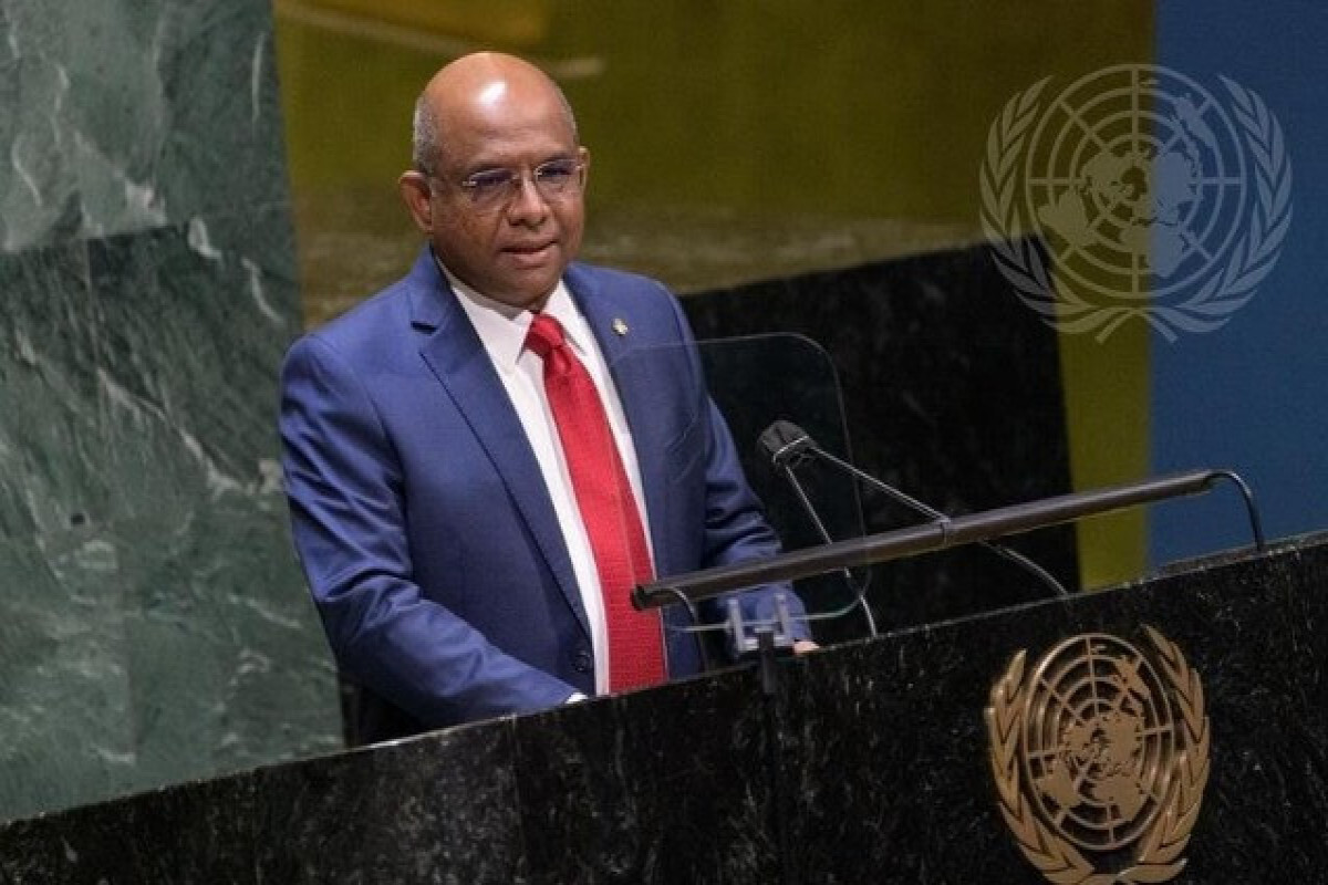 President of the UN General Assembly and the Minister of Foreign Affairs of the Republic of Maldives Abdulla Shahid
