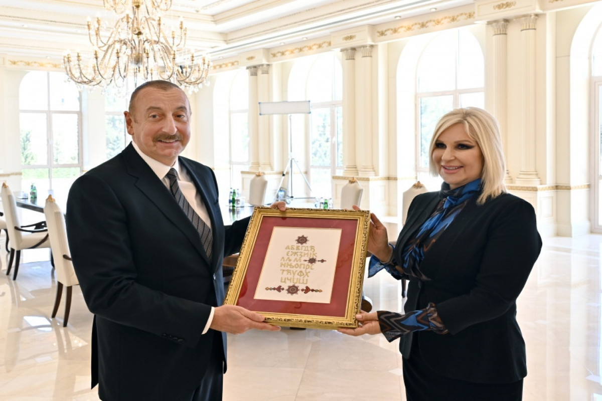 President of the Republic of Azerbaijan Ilham Aliyev and Deputy Prime Minister of the Republic of Serbia and the Minister of Mining and Energy Zorana Mihajlovic