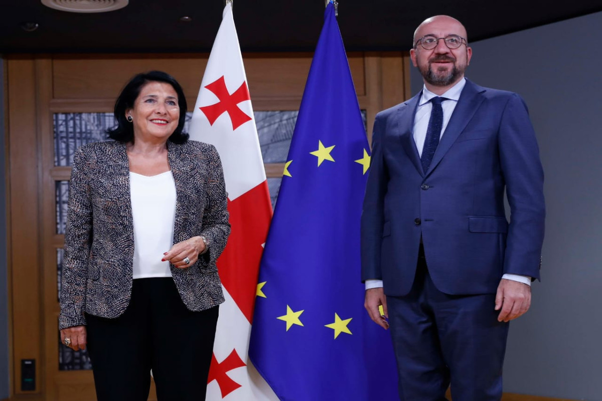 Georgian President meets with Charles Michel in Brussels