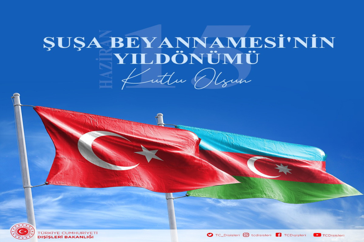 Turkish MFA: “Turkish-Azerbaijani Union futher strengthened with Shusha declaration”