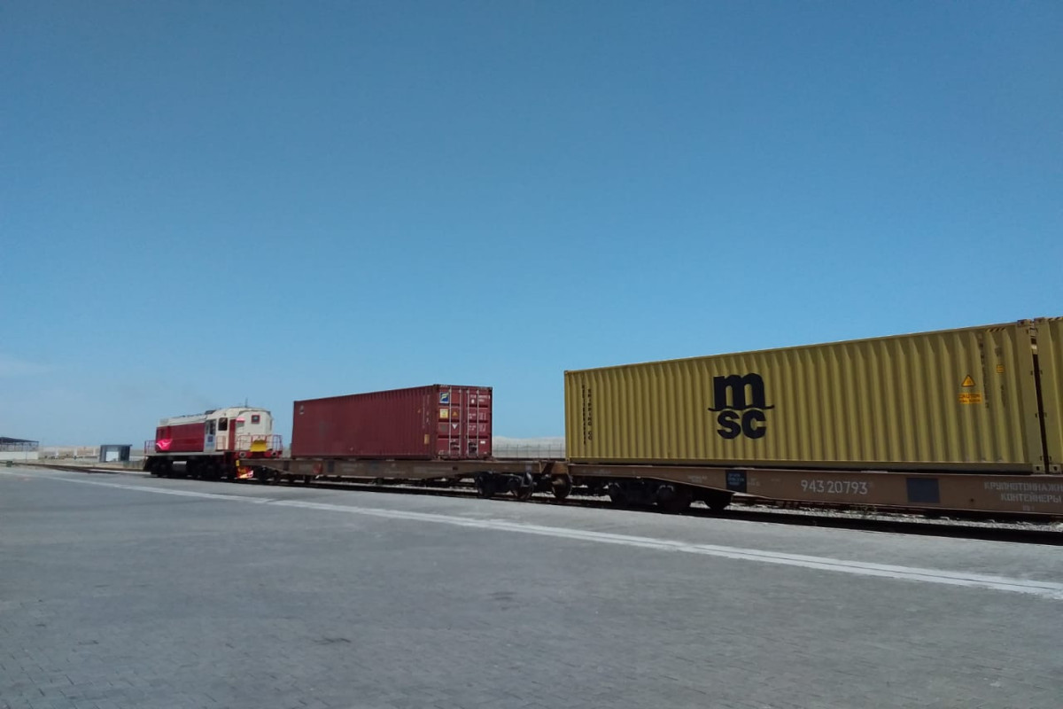First block train sent from China to Europe leaves Baku Port