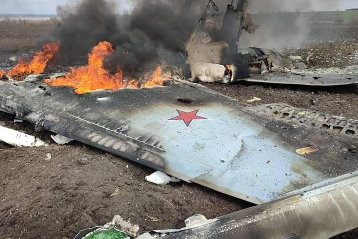 Rusiyaya məxsus Su-25 qırıcısı qəzaya uğrayıb