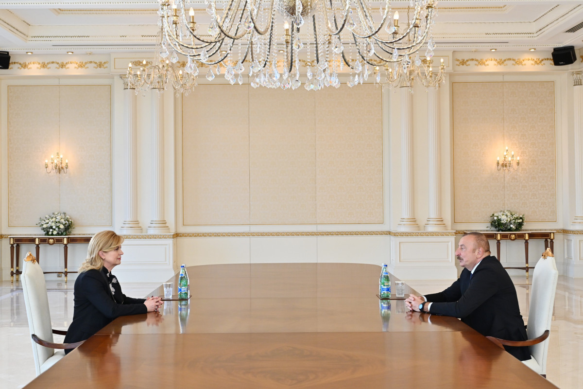 President Ilham Aliyev received former President of Croatia