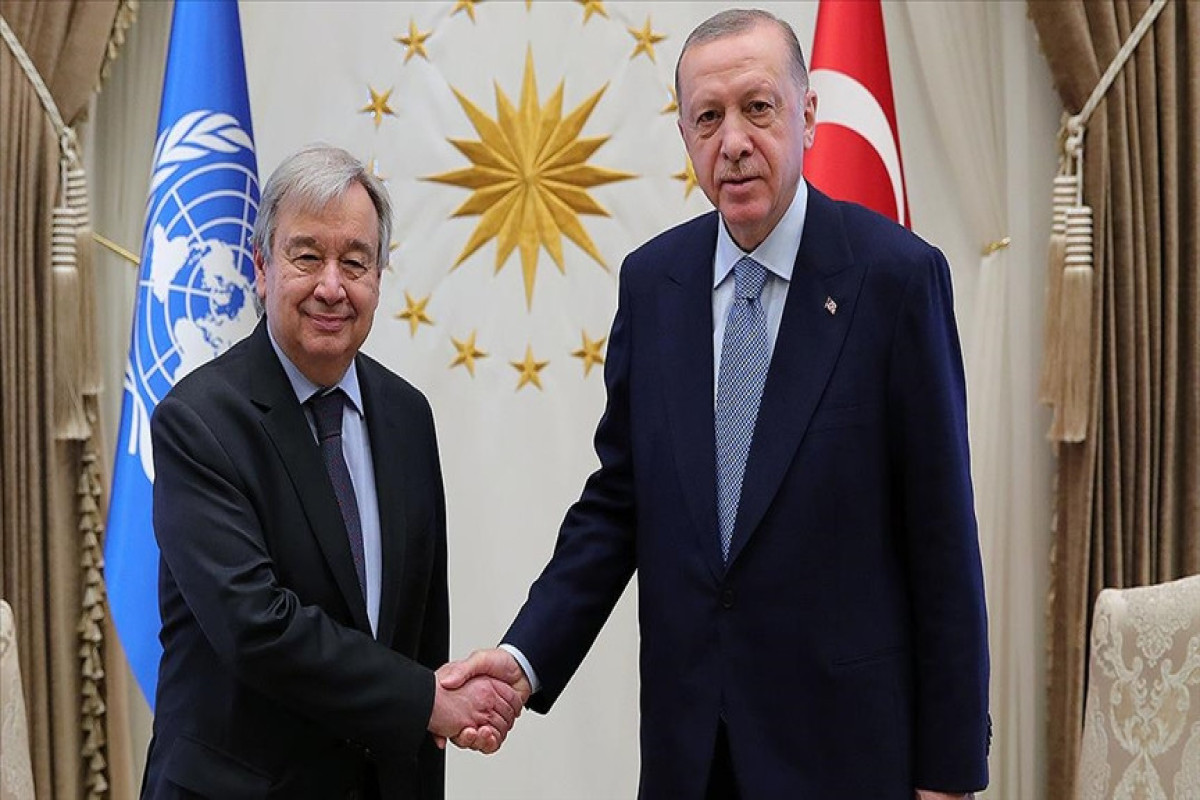 Antonio Guterres, U.N Secretary-General and Recep Tayyip Erdogan, Turkish President