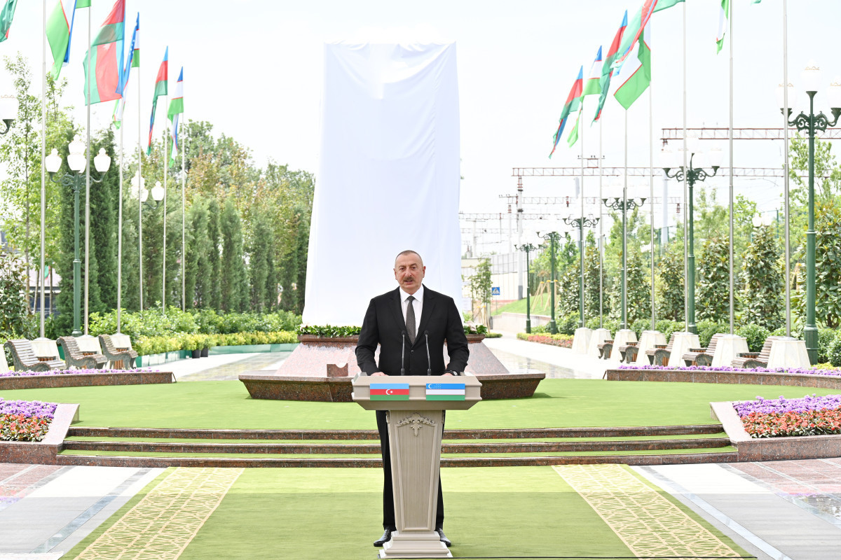 President of Azerbaijan Ilham Aliyev and President of Uzbekistan Shavkat Mirziyoyev attended opening of Heydar Aliyev Square in Tashkent