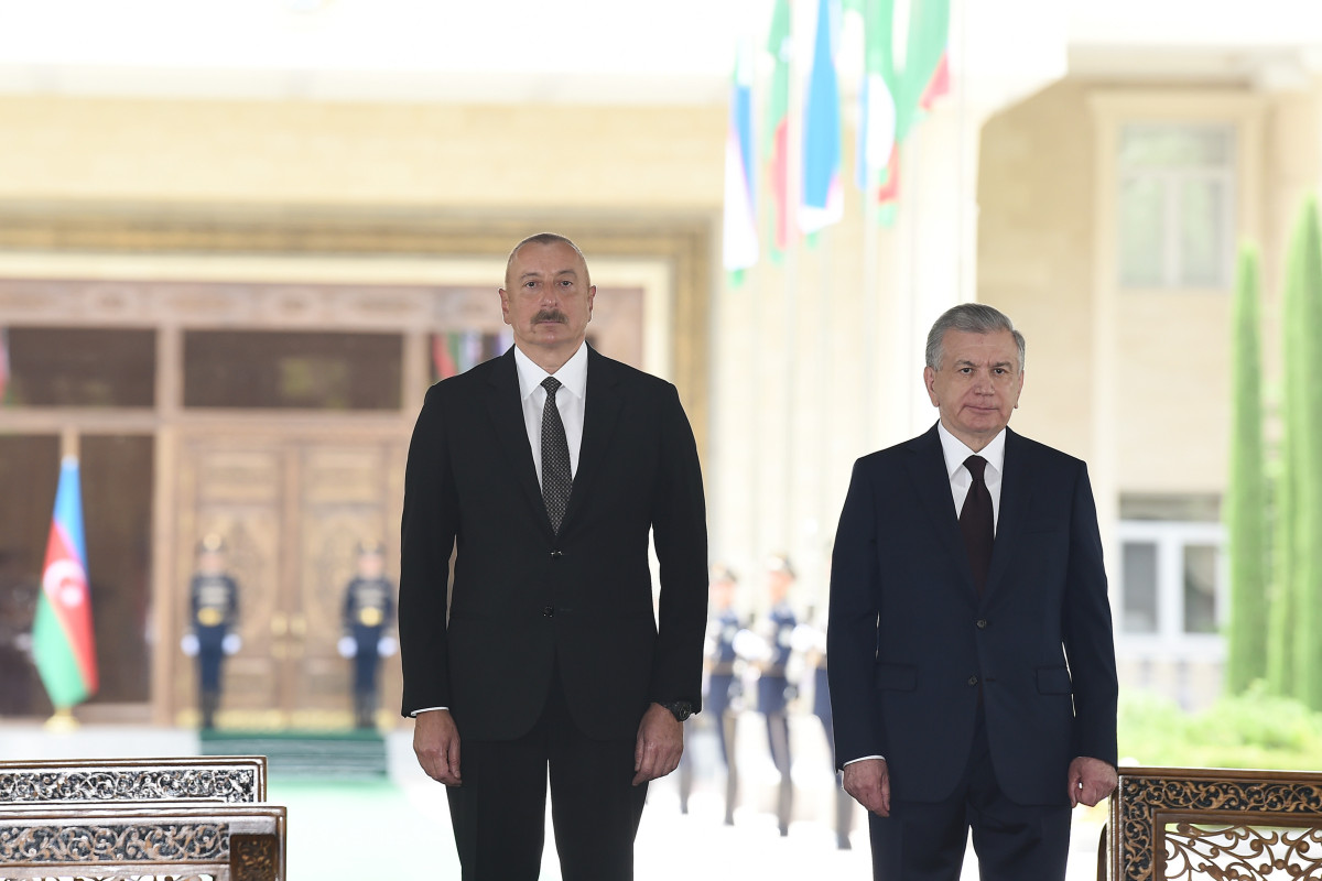 Azərbaycan Prezidentinin Daşkənddə rəsmi qarşılanma mərasimi olub