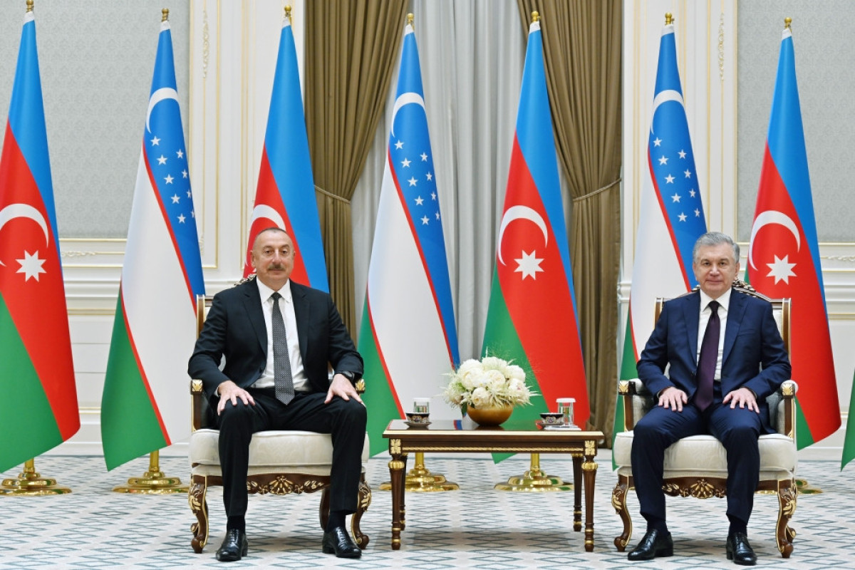 Встреча президентов Азербайджана и Узбекистана