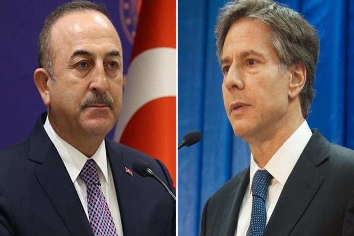 Mevlut Cavusoglu,, Turkish Foreign Minister and Antony Blinken, U.S Secretary of State