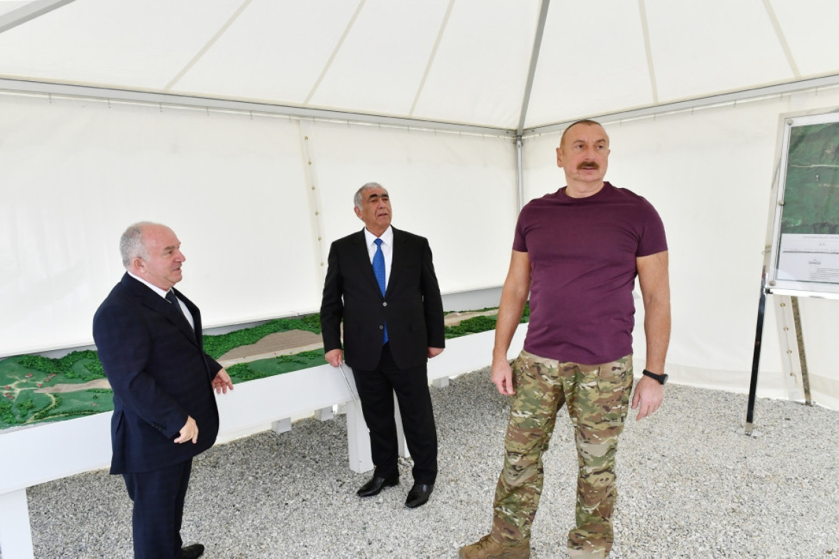 President Ilham Aliyev viewed construction work underway at Lachin International Airport