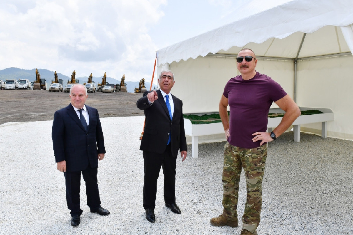 President Ilham Aliyev viewed construction work underway at Lachin International Airport