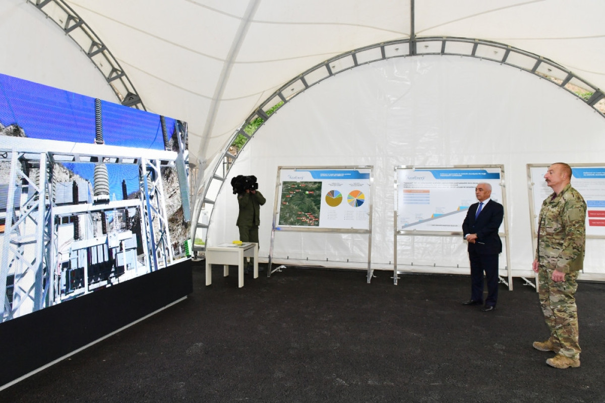 President Ilham Aliyev viewed construction progress of “Chirag-1” Small Hydroelectric Power Station in Kalbajar
