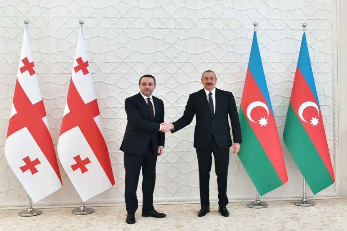 Irakli Garibashvili and Ilham Aliyev