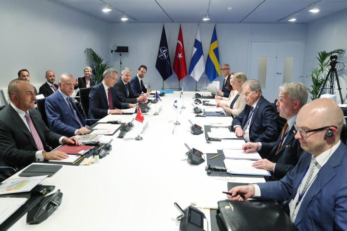 4-way talks between Turkey, NATO, Nordic counrtries begins in Madrid