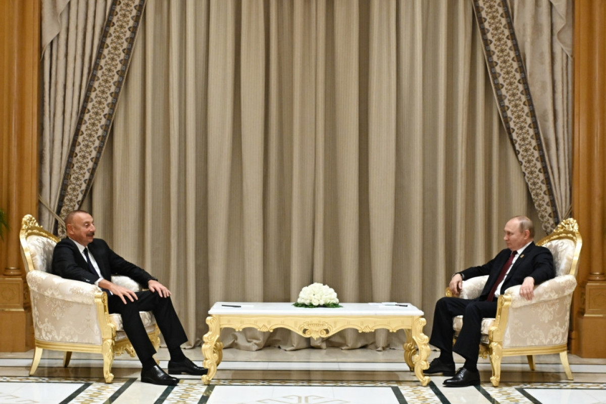 Azərbaycan Prezidenti İlham Əliyev Aşqabadda Rusiya Prezidenti  ilə görüşüb  - YENİLƏNİB  - VİDEO 