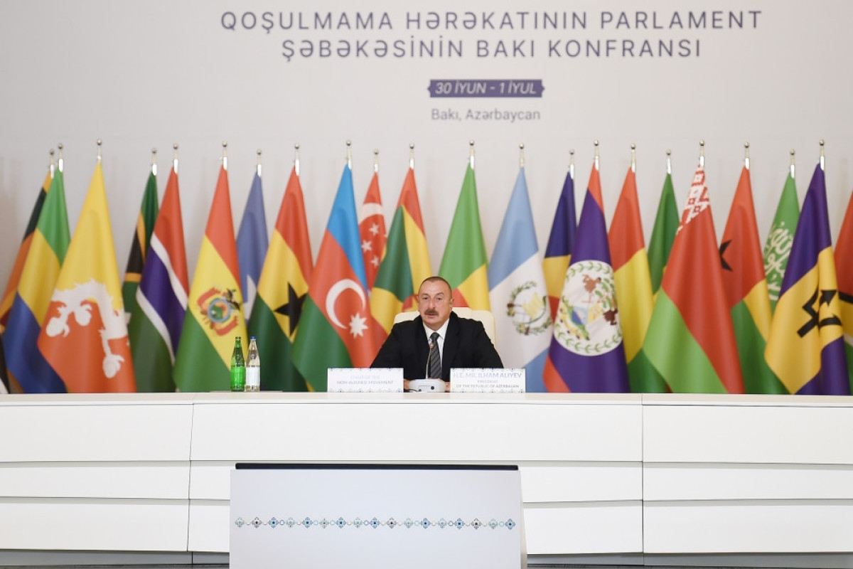 President Ilham Aliyev delivered speech at Baku Conference of Non-Aligned Movement Parliamentary Network