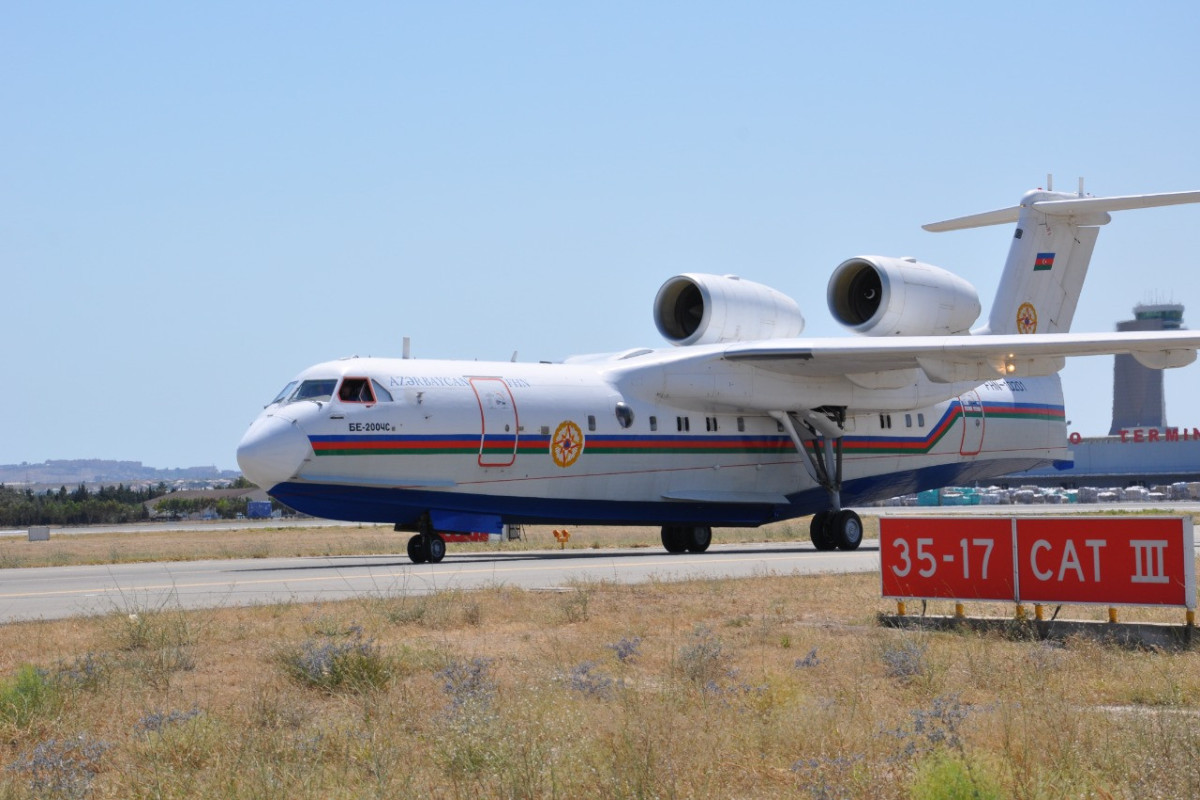 Amphibious aircraft of Azerbaijani MES returns from Turkiye-PHOTO 