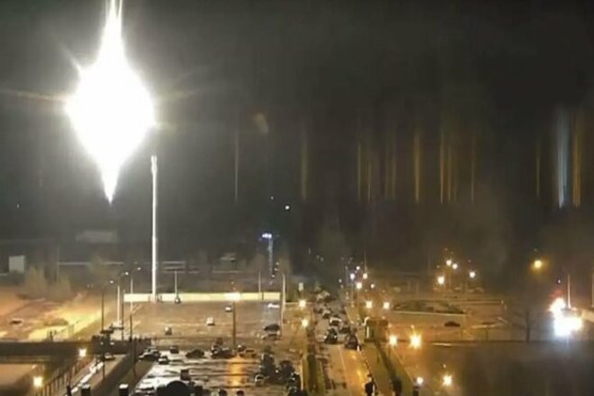 Zaporojye Atom Elektrik Stansiyasına zərbə anı